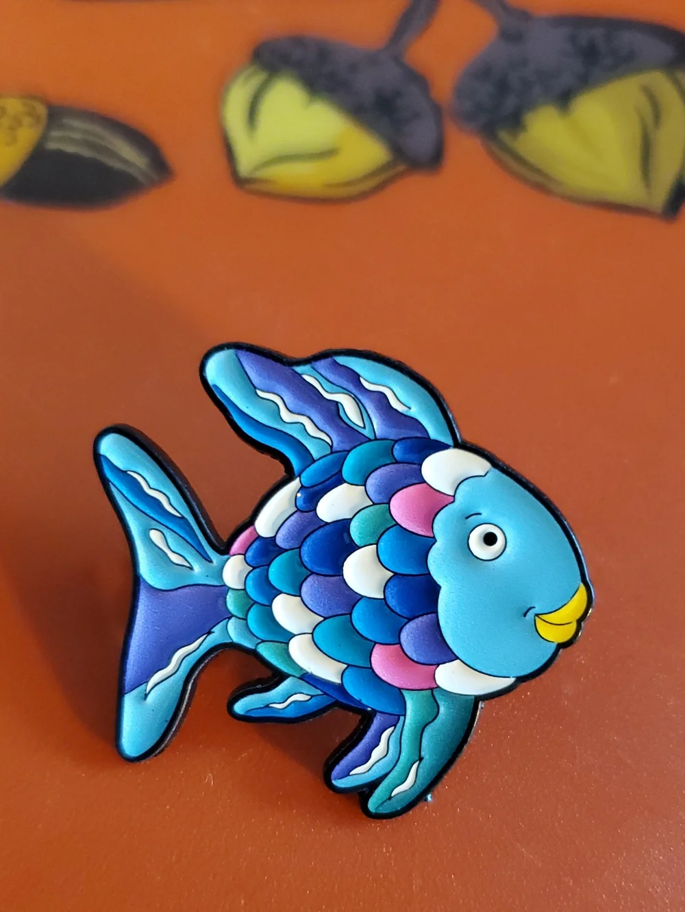 Blue Multicolor Fish Enamel Pin - Pets Fish Accessory